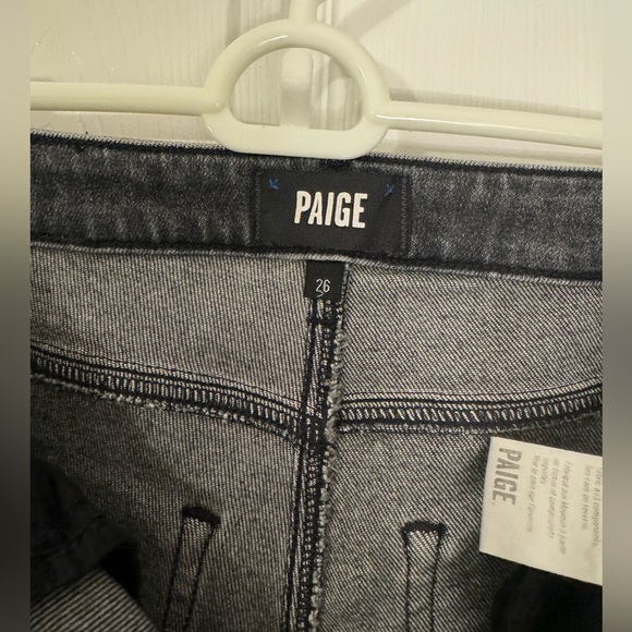 PAIGE Cindy Raw Hem High Waist Ankle Straight Leg Jeans - Picture 9 of 12